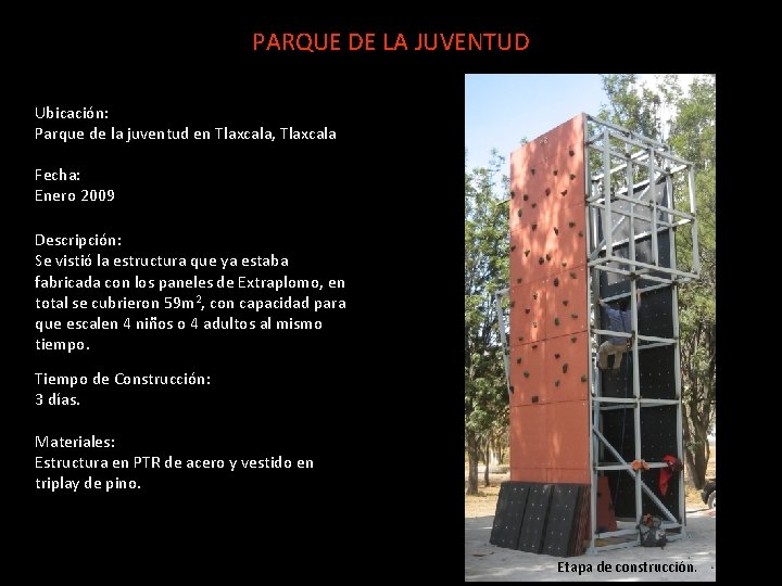 PARQUE DE LA JUVENTUD Ubicación: Parque de la juventud en Tlaxcala, Tlaxcala Fecha: Enero