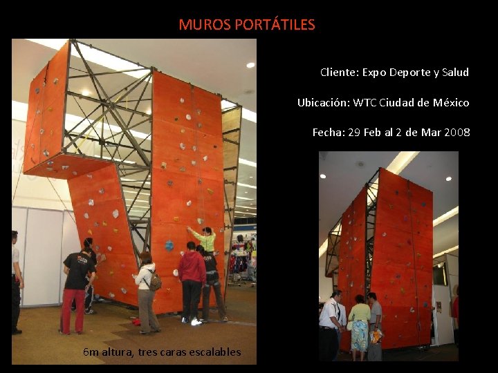 MUROS PORTÁTILES Cliente: Expo Deporte y Salud Ubicación: WTC Ciudad de México Fecha: 29
