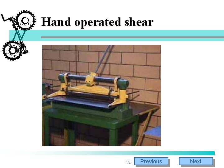 Hand operated shear 15 Previous Next Hand operated shear 15 Previous Next