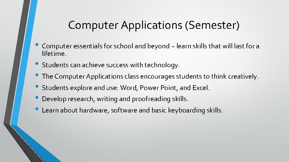 Computer Applications (Semester) • Computer essentials for school and beyond ~ learn skills that