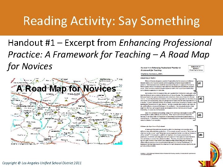 Reading Activity: Say Something Handout #1 – Excerpt from Enhancing Professional Practice: A Framework