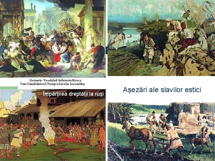 Împărţirea dreptăţii la ruşi Aşezări ale slavilor estici 