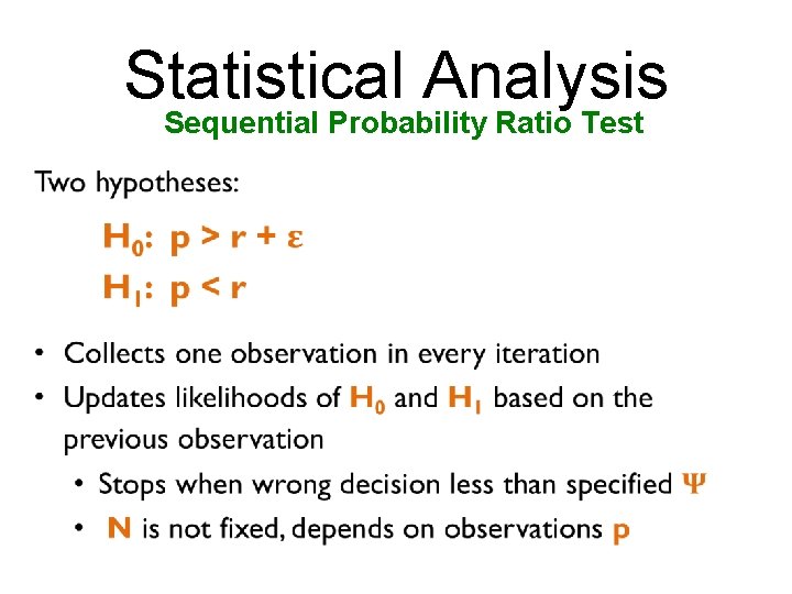 Statistical Analysis Sequential Probability Ratio Test 