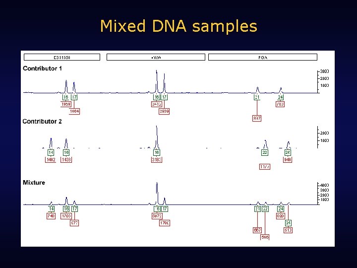 Mixed DNA samples 