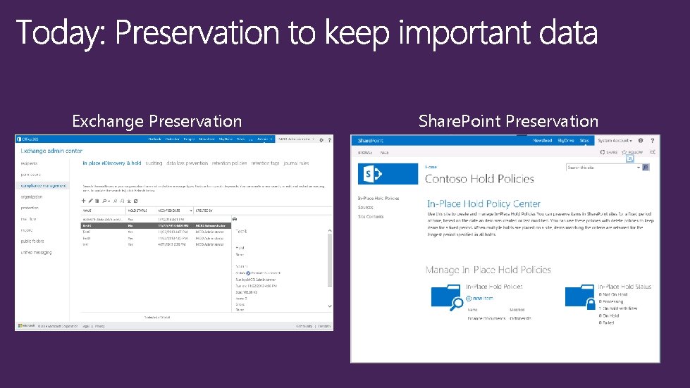 Exchange Preservation Share. Point Preservation 