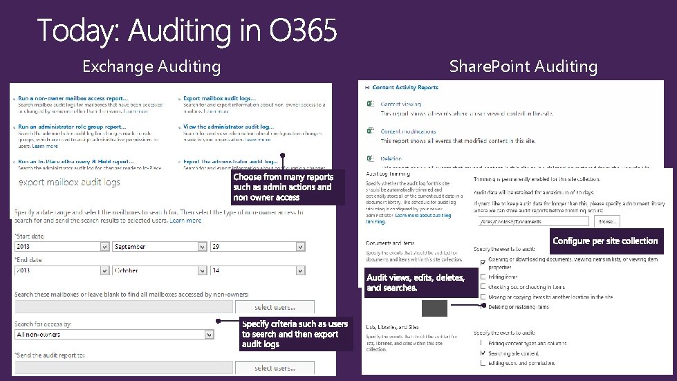 Exchange Auditing Share. Point Auditing 