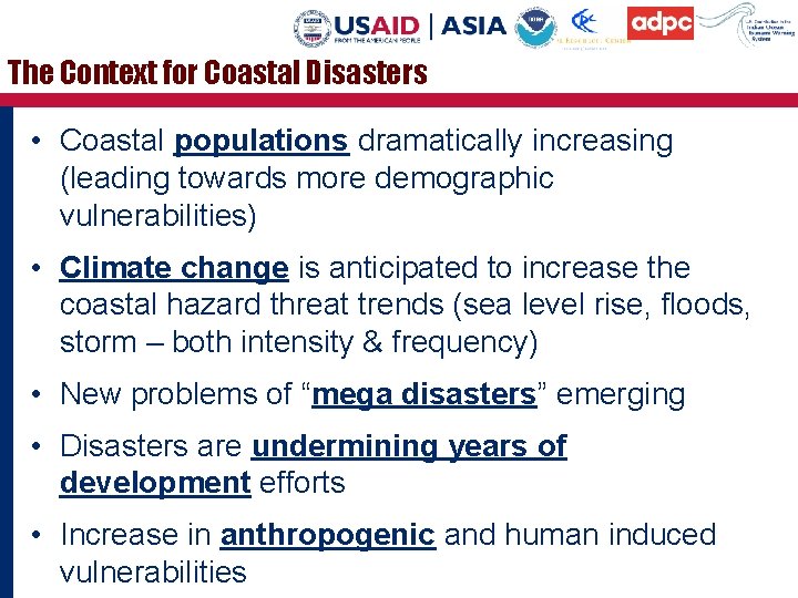 Coastal Community Resilience CCR initiative under the U