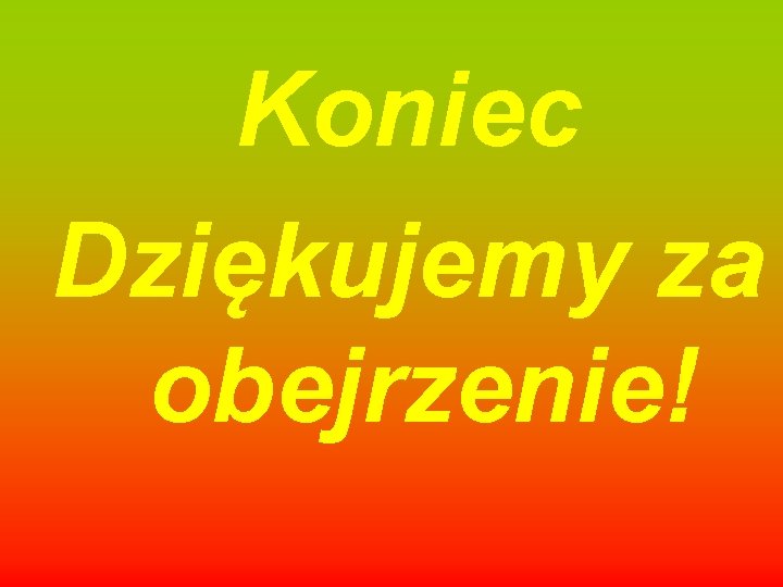 Koniec Dziękujemy za obejrzenie! 