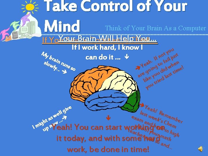 Take Control of Your Mind Think of Your Brain As a Computer Your Will