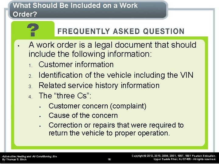 What Should Be Included on a Work Order? • A work order is a What Should Be Included on a Work Order? • A work order is a