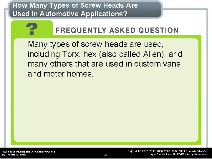 How Many Types of Screw Heads Are Used in Automotive Applications? • Many types How Many Types of Screw Heads Are Used in Automotive Applications? • Many types