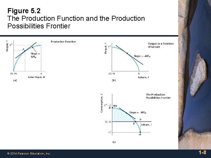 Figure 5. 2 The Production Function and the Production Possibilities Frontier © 2014 Pearson