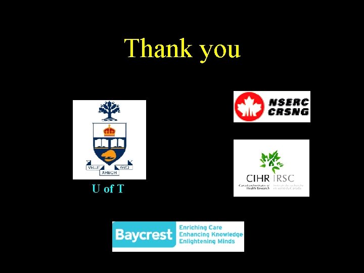 Thank you U of T Thank you U of T