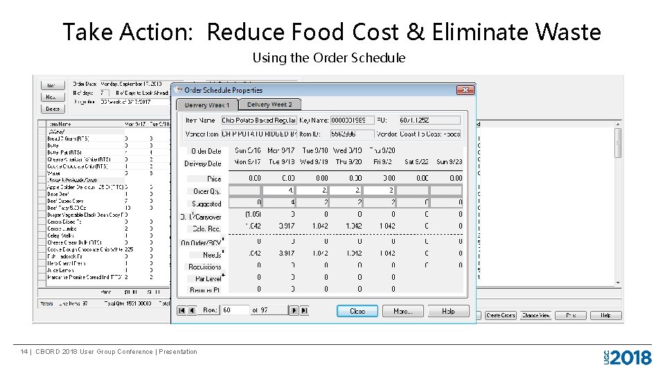 Take Action: Reduce Food Cost & Eliminate Waste Using the Order Schedule 14 |