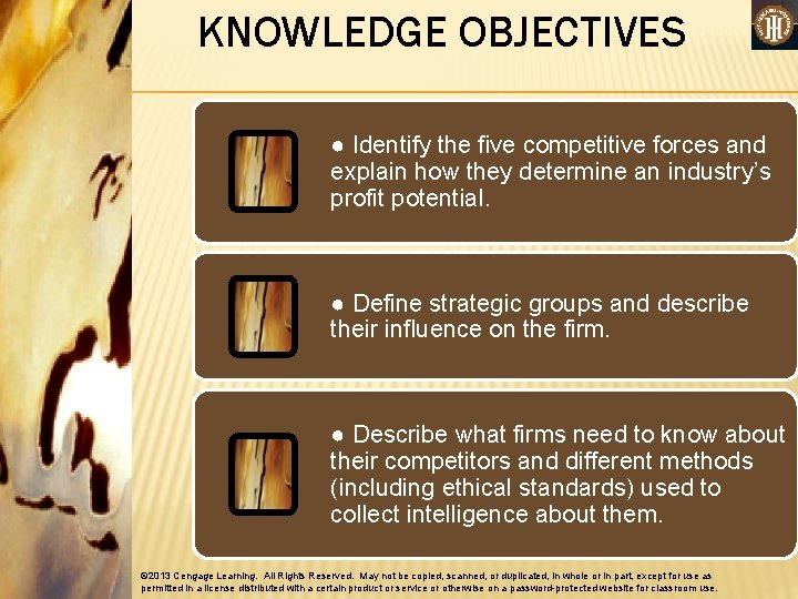 KNOWLEDGE OBJECTIVES ● Identify the five competitive forces and explain how they determine an