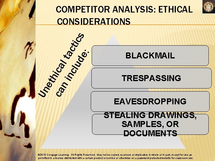  Un eth ca ica n i l ta nc lud ctics e: COMPETITOR