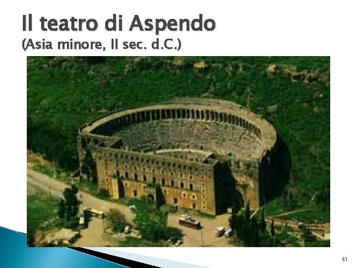 Il teatro di Aspendo (Asia minore, II sec. d. C. ) 51 