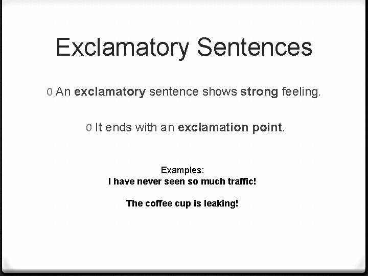 4 Types of Sentences Introduction 0 A sentence