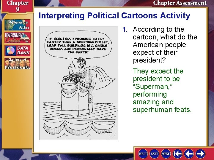 Interpreting Political Cartoons Activity 1. According to the cartoon, what do the American people