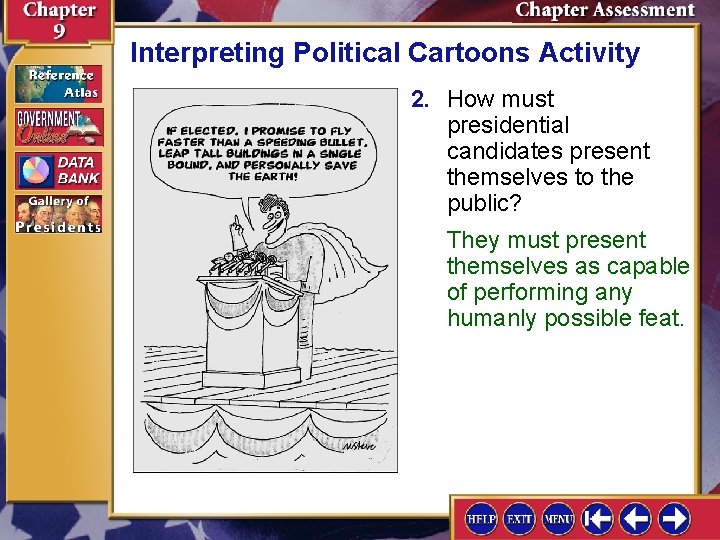 Interpreting Political Cartoons Activity 2. How must presidential candidates present themselves to the public?