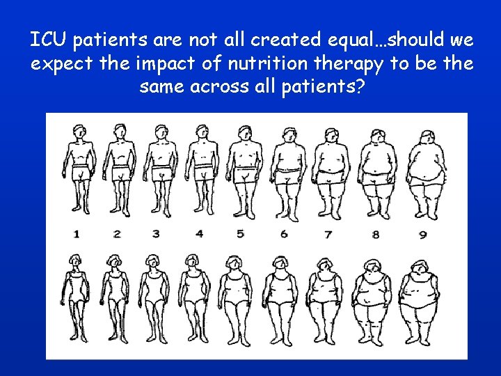 ICU patients are not all created equal…should we expect the impact of nutrition therapy