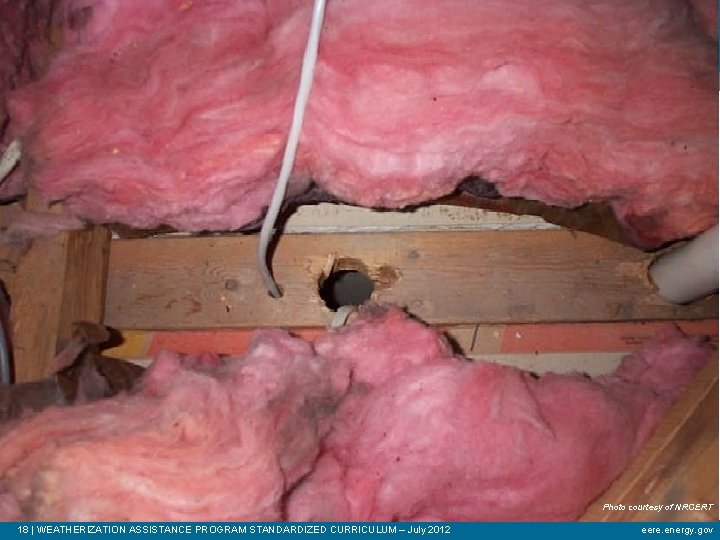 PRESSURE & THERMAL BOUNDARIES Photo courtesy of NRCERT 18 | WEATHERIZATION ASSISTANCE PROGRAM STANDARDIZED