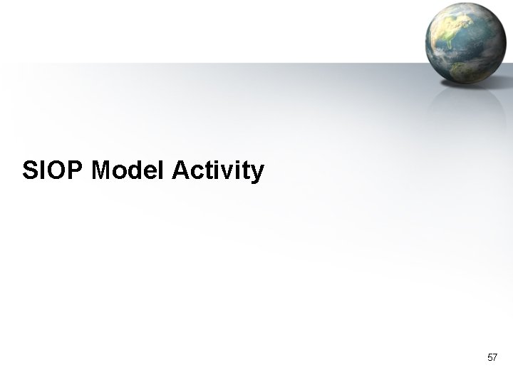 SIOP Model Activity 57 