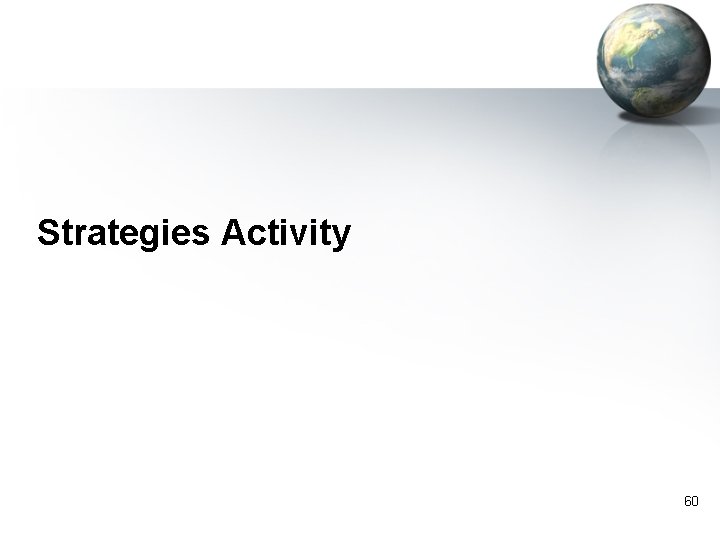 Strategies Activity 60 
