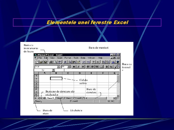 Elementele unei ferestre Excel 