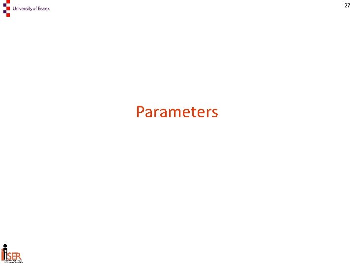 27 Parameters 