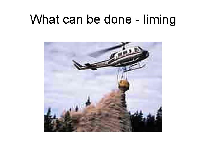 What can be done - liming What can be done - liming