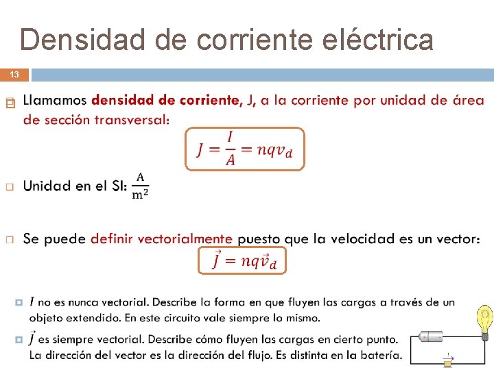 Densidad de corriente eléctrica 13 