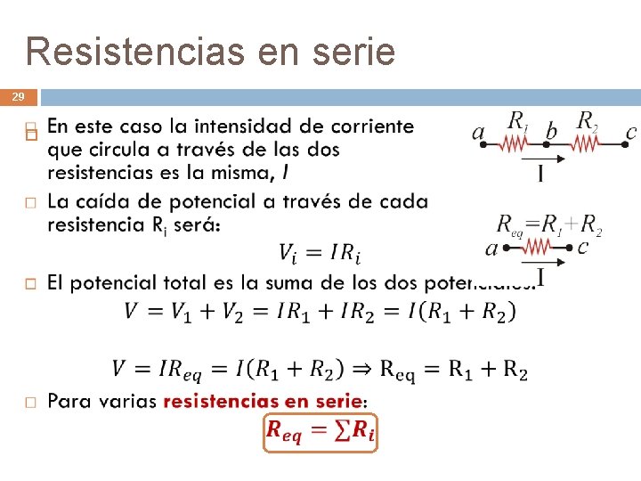 Resistencias en serie 29 