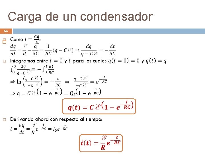 Carga de un condensador 64 