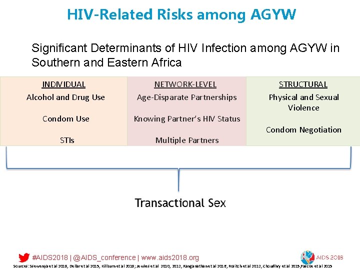 HIV-Related Risks among AGYW Significant Determinants of HIV Infection among AGYW in Southern and