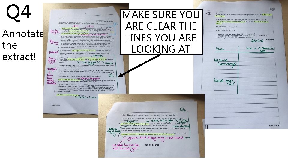 Q 4 Annotate the extract! MAKE SURE YOU ARE CLEAR THE LINES YOU ARE