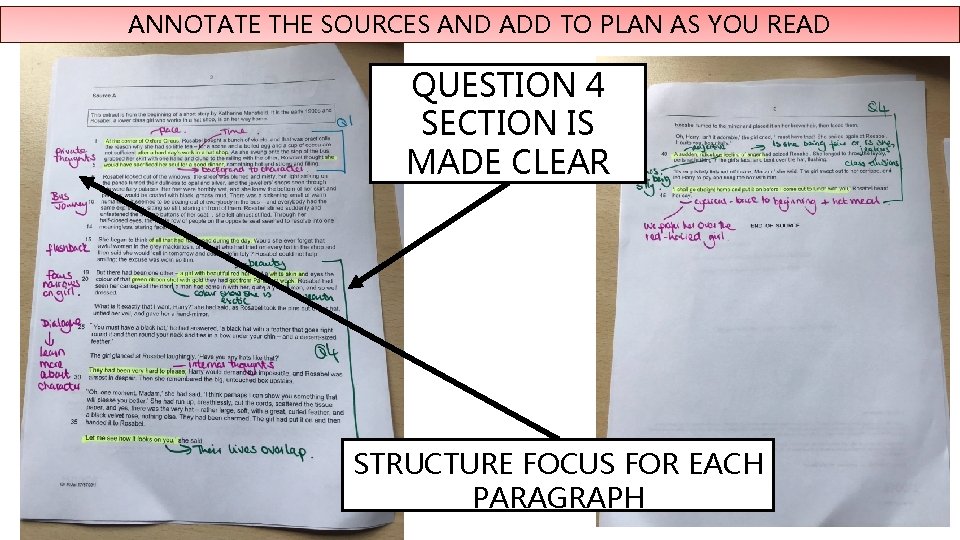 ANNOTATE THE SOURCES AND ADD TO PLAN AS YOU READ QUESTION 4 SECTION IS
