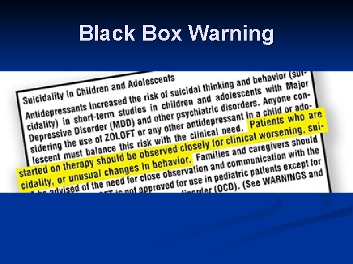Black Box Warning 