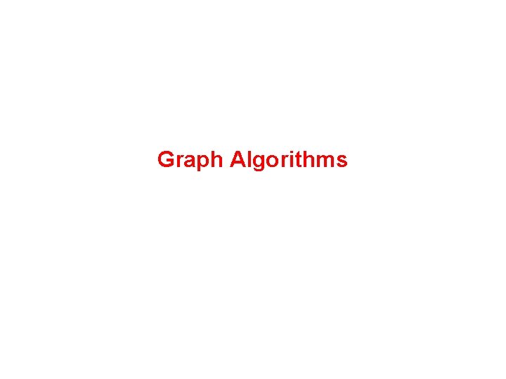 Graph Algorithms 
