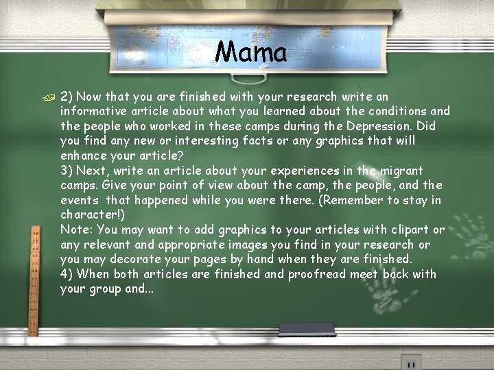 Mama / 2) Now that you are finished with your research write an informative Mama / 2) Now that you are finished with your research write an informative