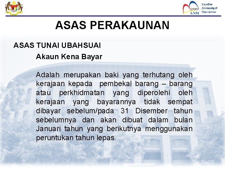 FMAS JABATAN AKAUNTAN NEGARA MALAYSIA PENGENALAN PENYATA KEWANGAN