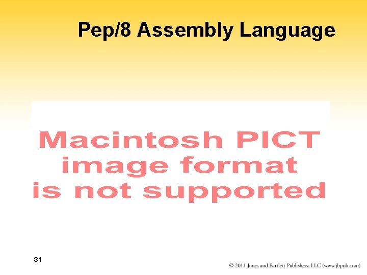 Pep/8 Assembly Language 31 