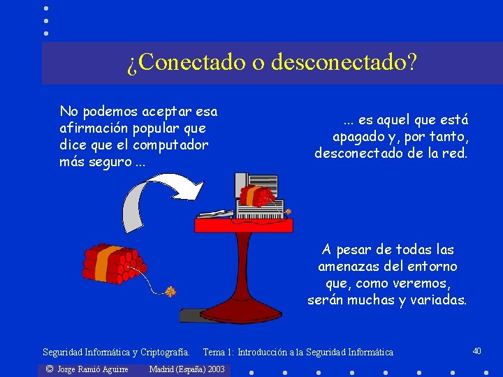 ¿Conectado o desconectado? No podemos aceptar esa afirmación popular que dice que el computador