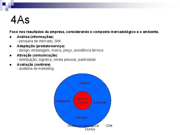 4 As Foco nos resultados da empresa, considerando o composto mercadológico e o ambiente.