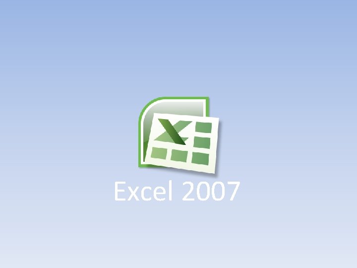 Excel 2007 