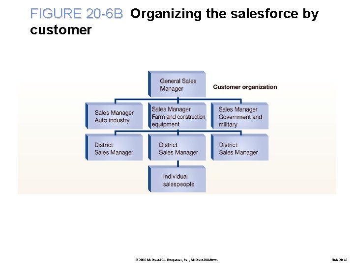 FIGURE 20 -6 B Organizing the salesforce by customer © 2006 Mc. Graw-Hill Companies,