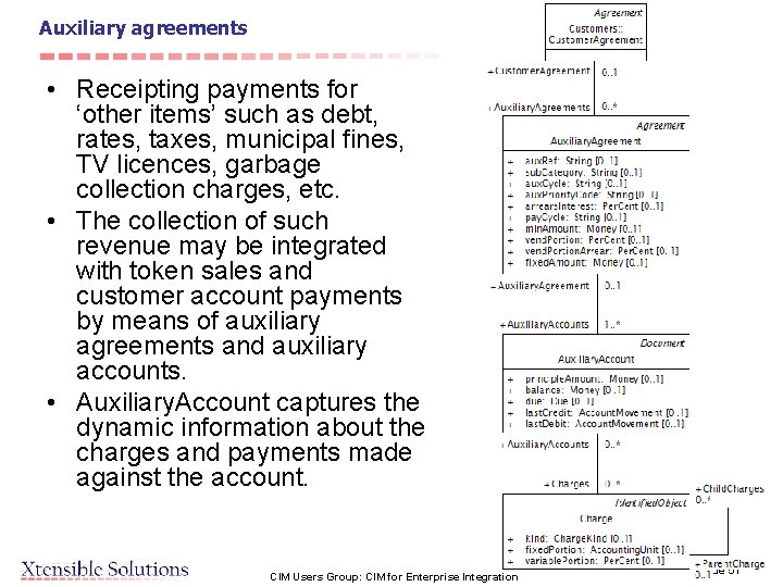 Auxiliary agreements • Receipting payments for ‘other items’ such as debt, rates, taxes, municipal