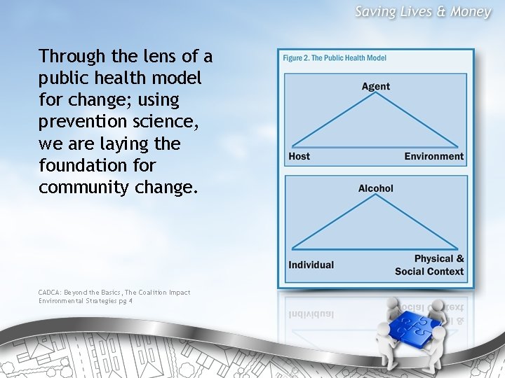 Through the lens of a public health model for change; using prevention science, we