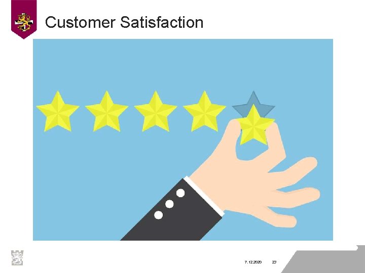 Customer Satisfaction 7. 12. 2020 23 Customer Satisfaction 7. 12. 2020 23