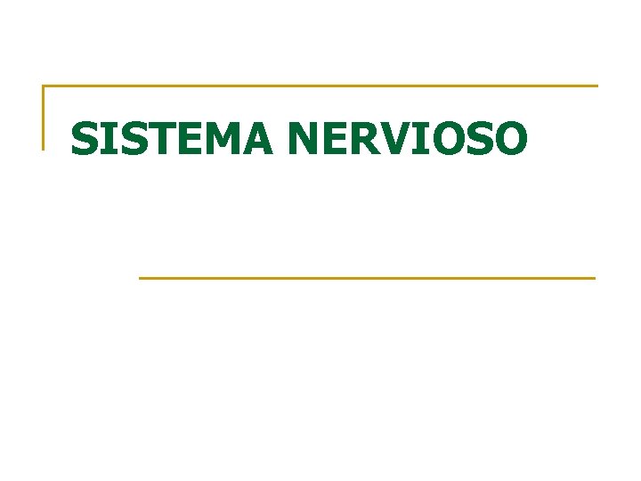 SISTEMA NERVIOSO 